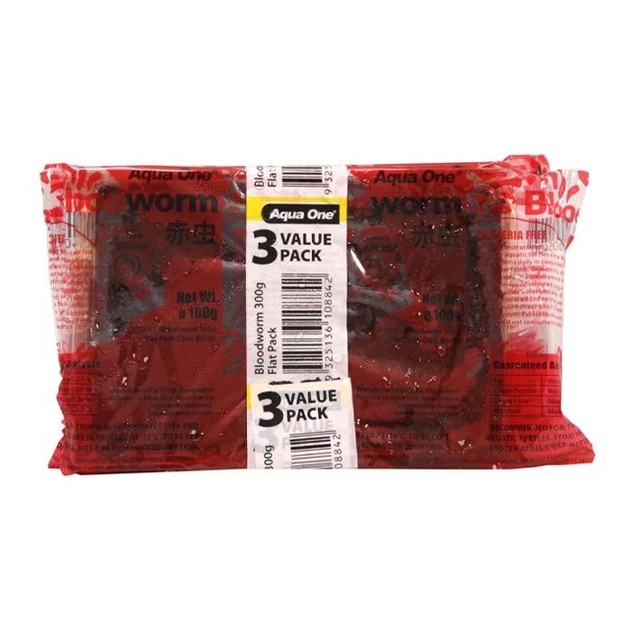 Aqua One Bloodworm Fish Food Value Pack 300g - PetBuy