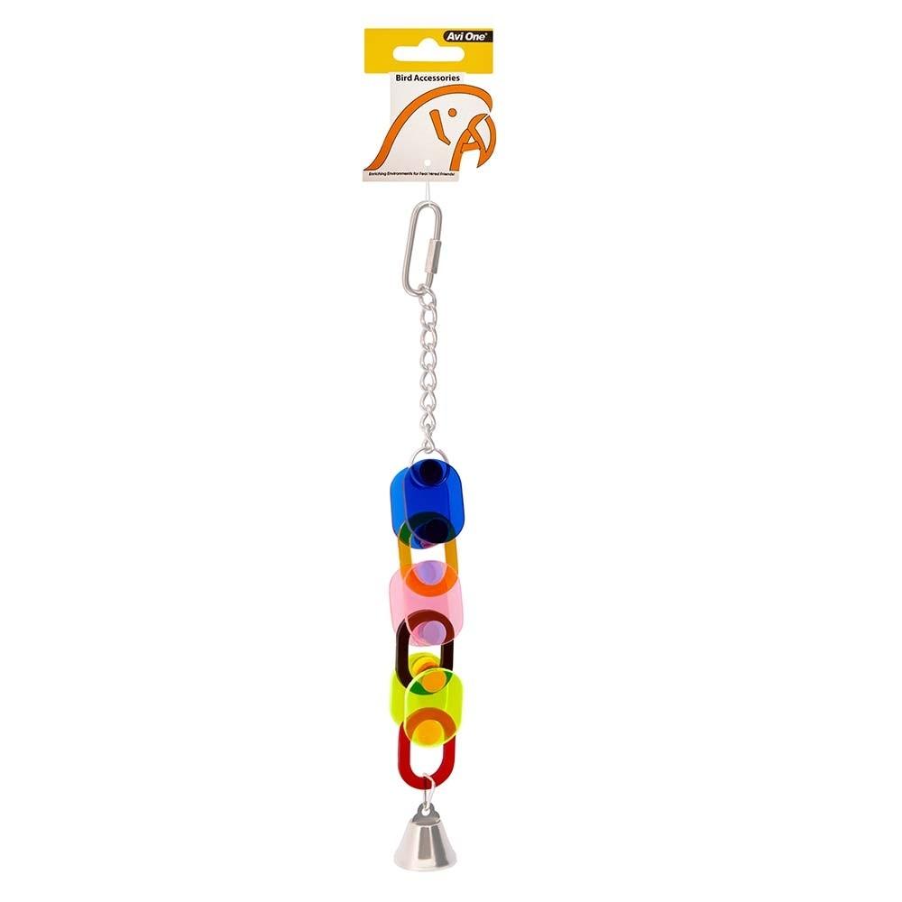 Avi One Acrylic 3 Chains with Bell Bird Toy - PetBuy