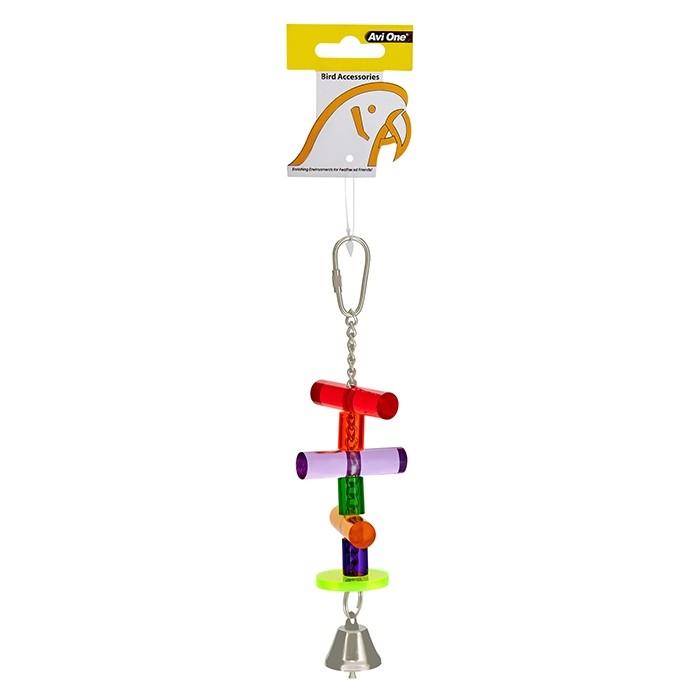 Avi One Acrylic Splillkin Bunch with Bell Bird Toy - PetBuy