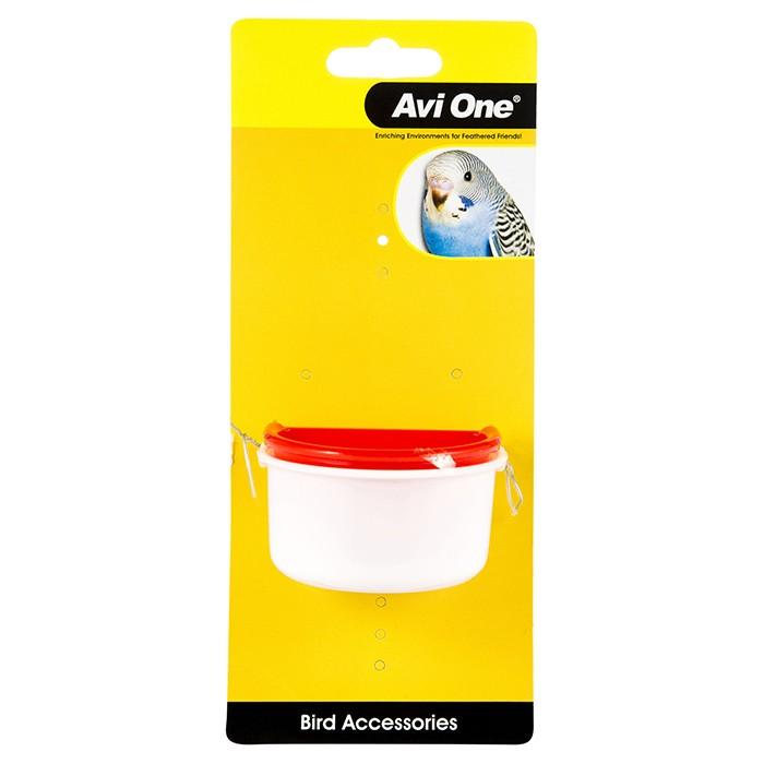 Avi One Bird Feeder Plastic D Feeders with Metal Holder 7.1 & 7.5cm - PetBuy