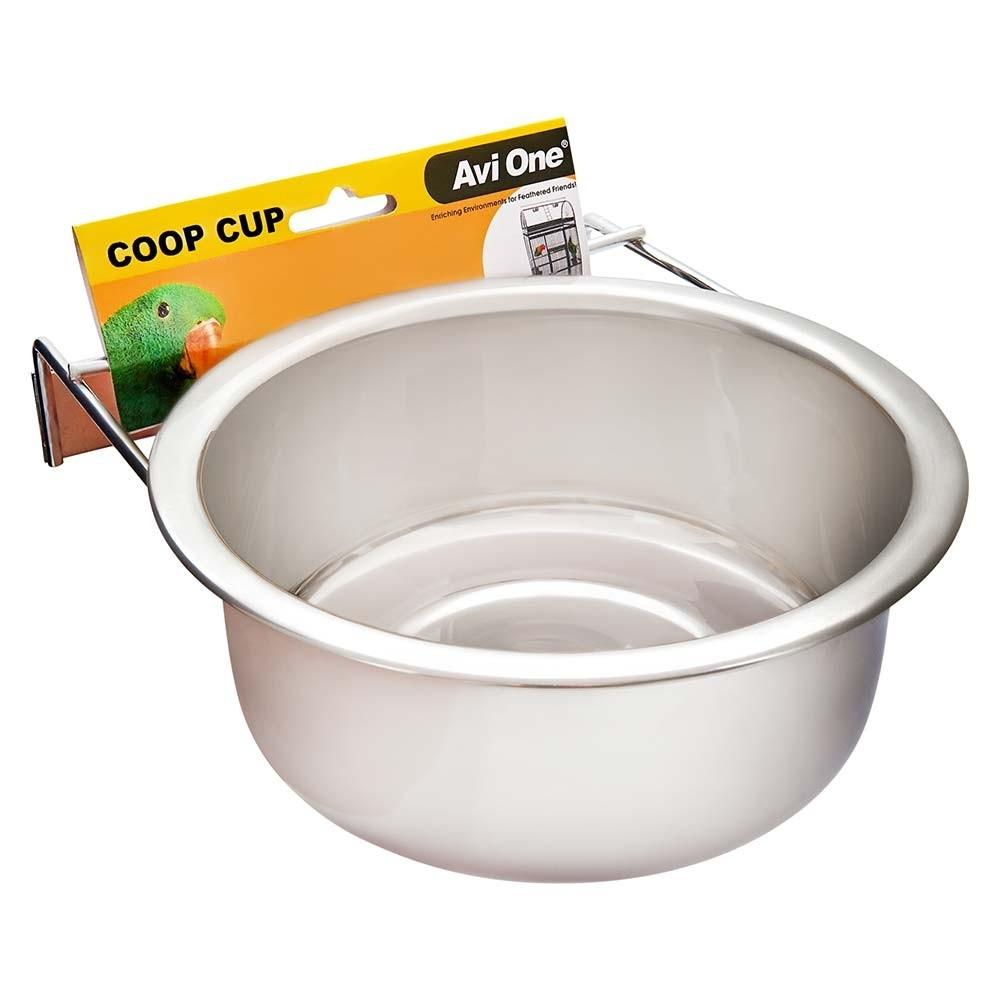Avi One Coop Cup With Clamp Bird Feeder 1.34L - PetBuy