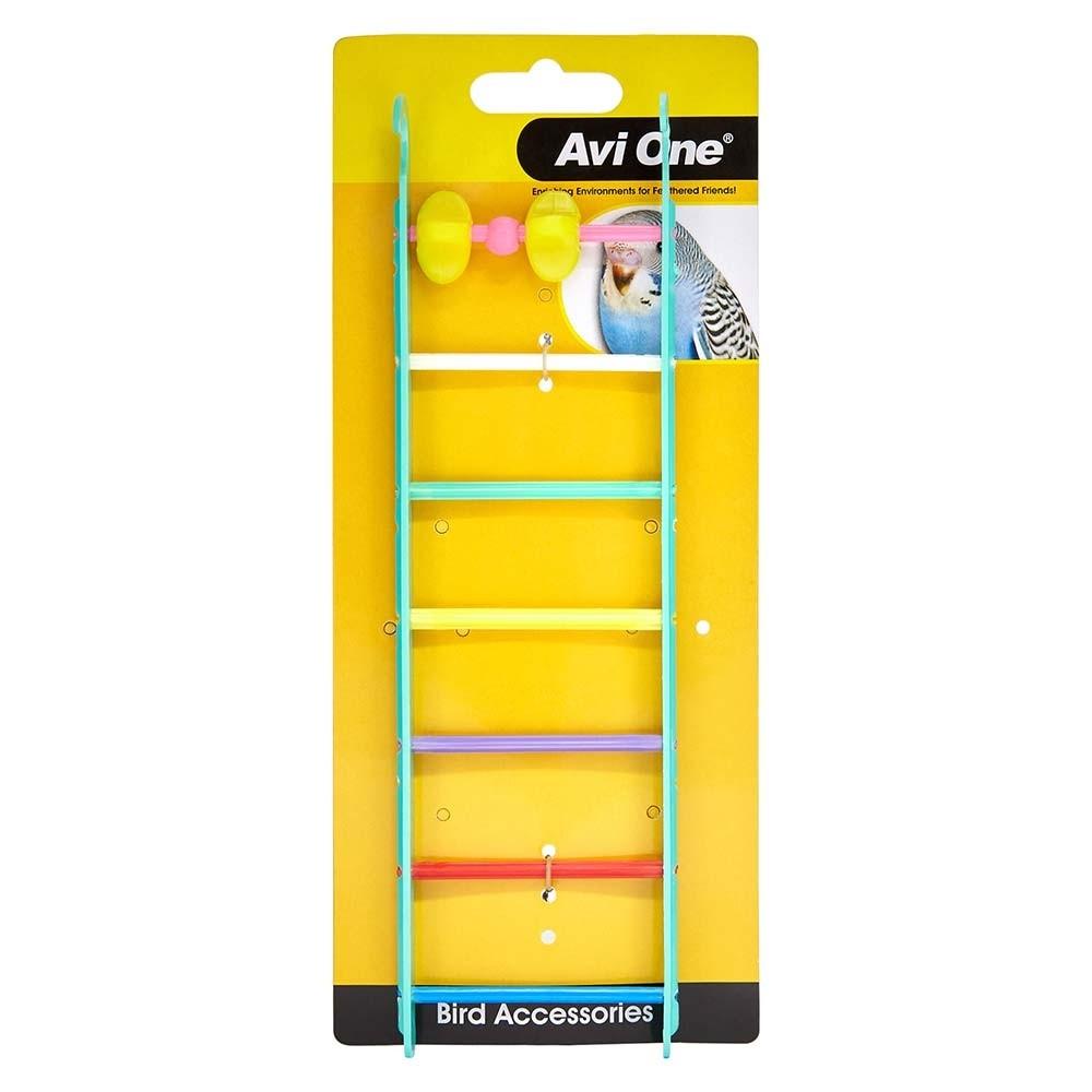 Avi One Multi Coloured Ladder with Geo Beads Bird Toy - PetBuy