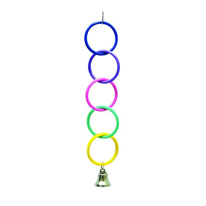 Avi One Olympic Ring With Bell Bird Toy - PetBuy