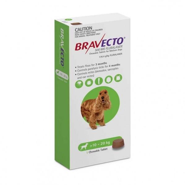 Bravecto Chew for Medium Dogs 3 month pack - 10 to 20kg - PetBuy