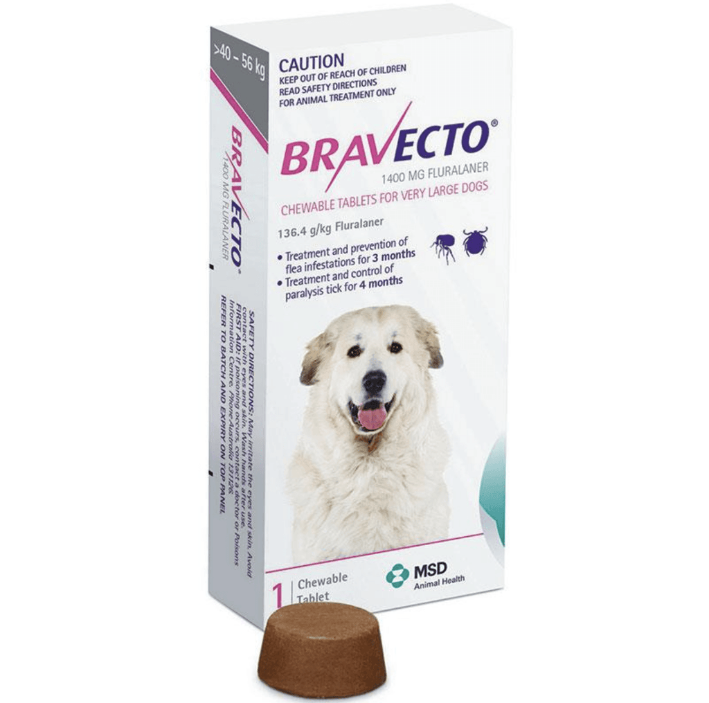 Bravecto Very Large Dog Purple 40-56Kg 1 Pack - PetBuy