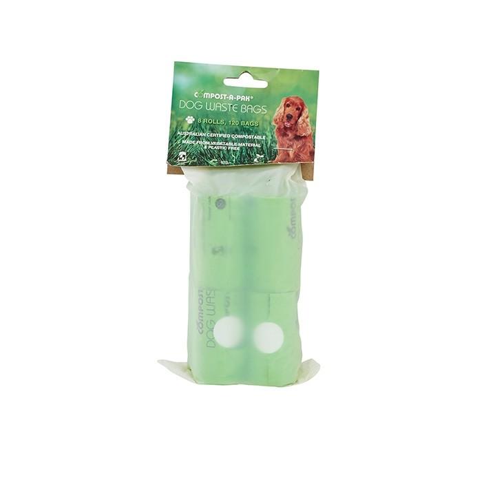 Compost-A-Pak Eco Dog Refill Waste Bag Green 120 Pack - PetBuy