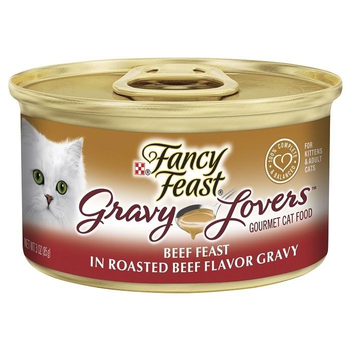 Fancy Feast Classic Gravy Lovers Beef Cat Food Can 85gx24 - PetBuy