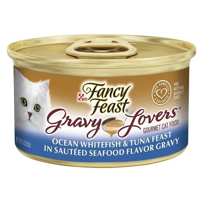 Fancy Feast Classic Gravy Lovers WFish Cat Food Can 85gx24 - PetBuy