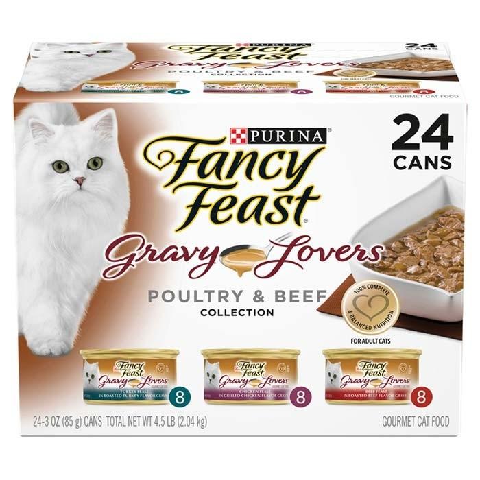 Fancy Feast Classic Poultry & Beef Gravy Cat Food Can 85gx24 - PetBuy