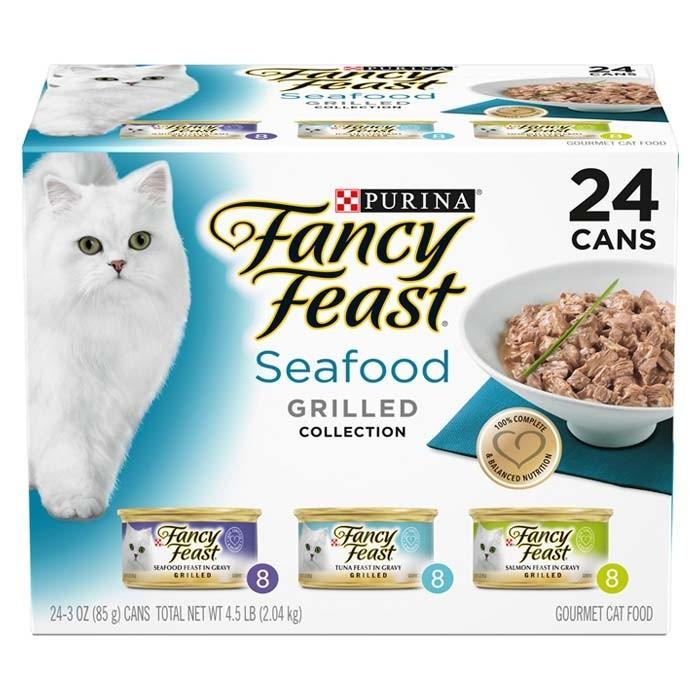 Fancy Feast Classic Seafood Grilled Cat Food Can 85gx24 - PetBuy