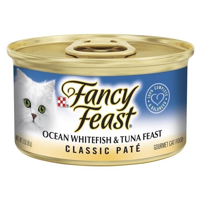 Fancy Feast Classic White Fish & Tuna Cat Food Can 85gx24 - PetBuy