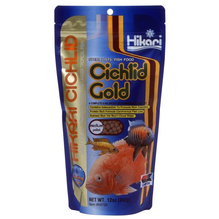 Hikari Cichlid Gold Sinking Medium Fish Food - 342g - PetBuy