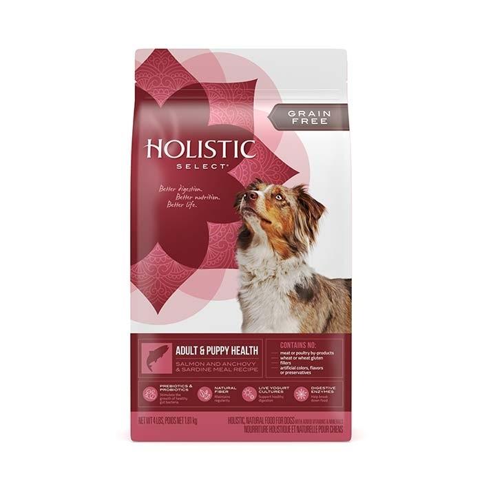 Holistic Select Grain Free Salmon Anchovy Sardine Adult Dog & Puppy Food - PetBuy