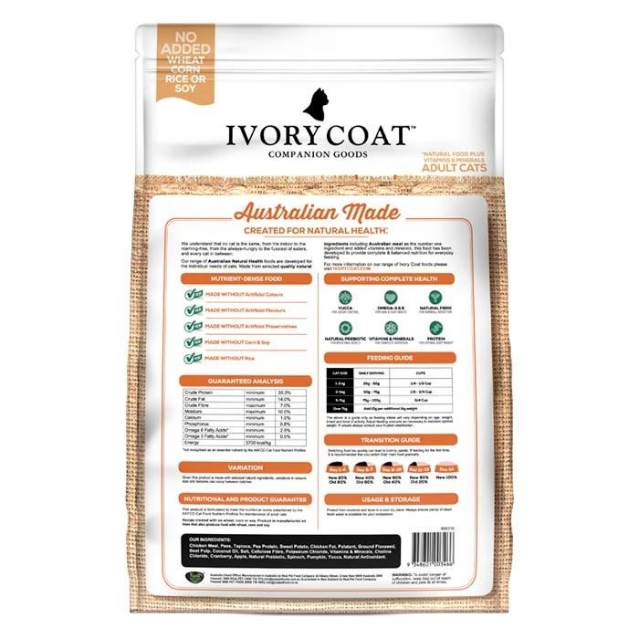 Ivory Coat Grain Free Chicken & Coco Oil Adult Cat Food 6kg - PetBuy