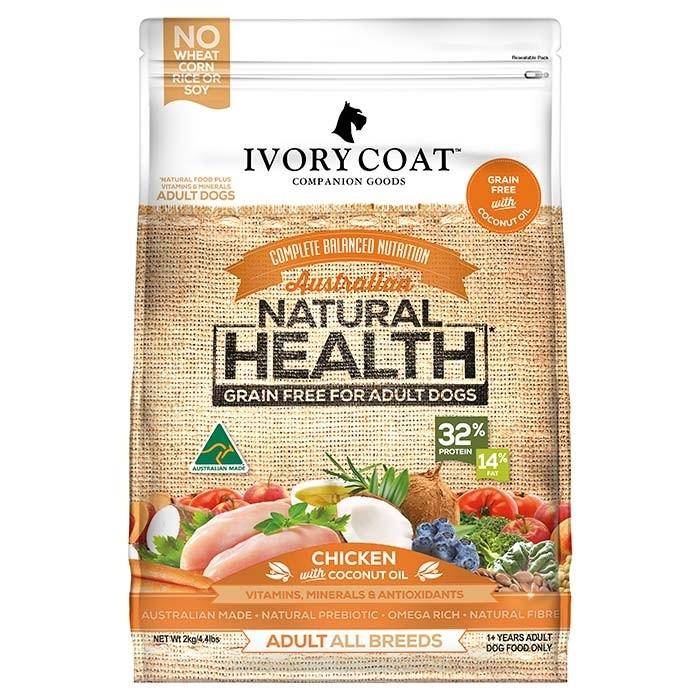 Ivory Coat Grain Free Chicken & Coco Oil Adult Dog Food 2kg - PetBuy