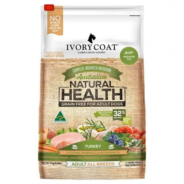 Ivory Coat Grain Free Reduced Fat Turkey Adult Dog Food 13kg - PetBuy