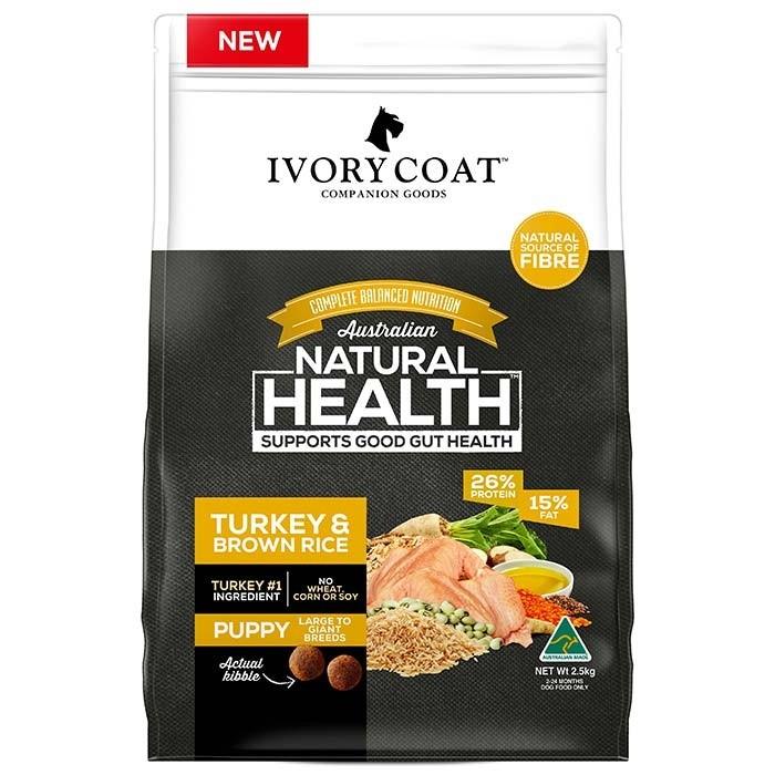 Ivory Coat Large Breed Turkey & Brown Rice Puppy Food 2.5kg - PetBuy