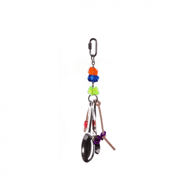 Kazoo Hanging Spoons With Beads Bird Toy Small - PetBuy