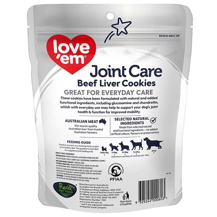 Love Em Beef Joint Care Cookie Dog Treat 250g - PetBuy