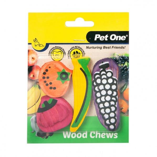 Pet One Wood Chews Small Animal Chw Small Medium 4Pk - PetBuy