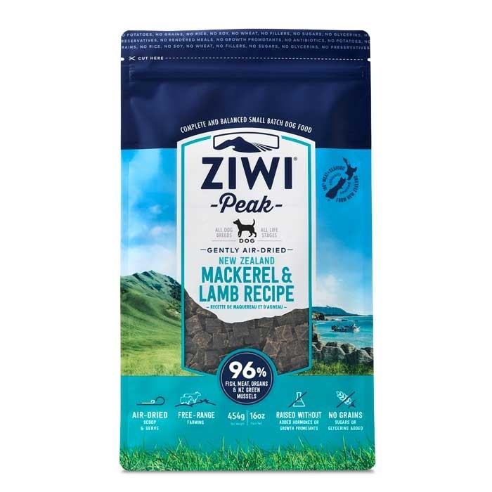 ZiwiPeak Air Dried Mackerel & Lamb Adult Dog Food 454g - PetBuy