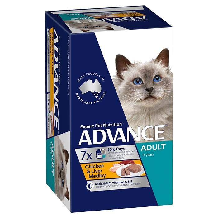 Advance Chicken And Liver Medley Adult Cat Food 85g x7 - PetBuy