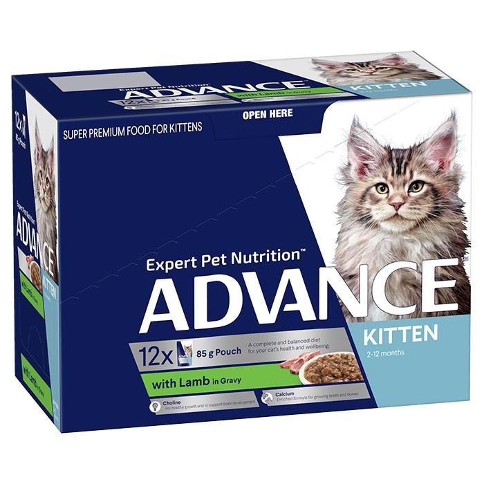 Advance Lamb in Gravy Kitten Food 85g x12 - PetBuy