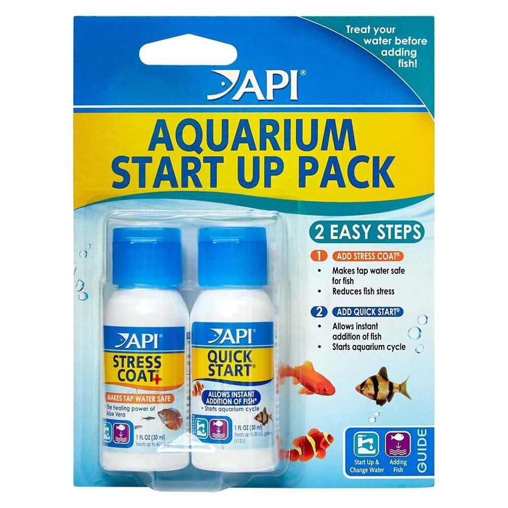 API Aquarium Start Up Pack Stress Coat & Quick Start 30ml x2 - PetBuy