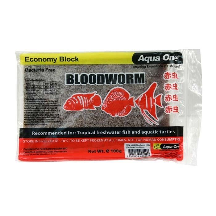 Aqua One Bloodworm Fish Chock Block Flat Pack 100g – PetBuy