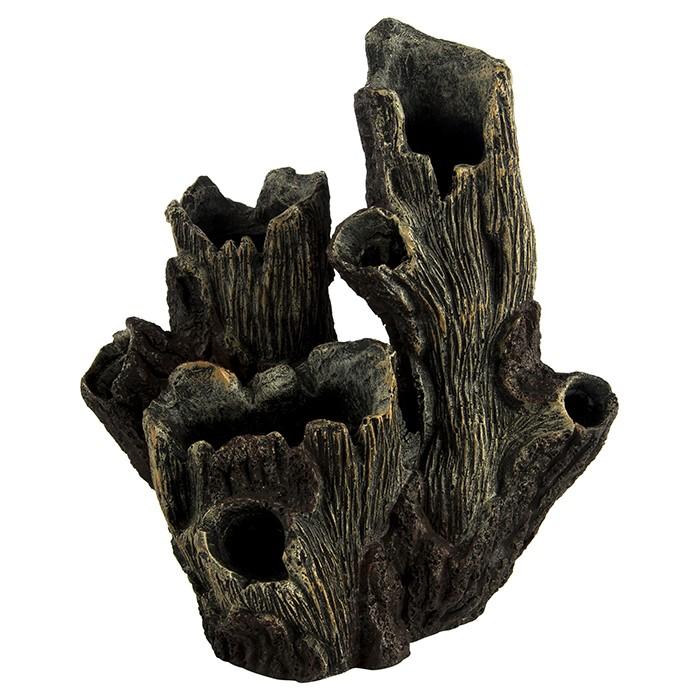 Aqua One Ornament Wood With Holes Medium - PetBuy