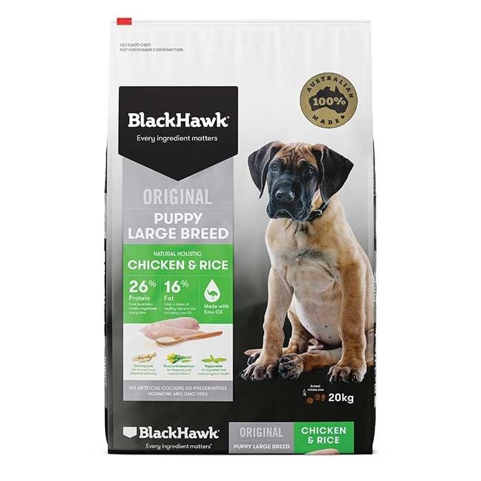Black Hawk Large Breed Puppy Formula Chicken & Rice 20kg - PetBuy