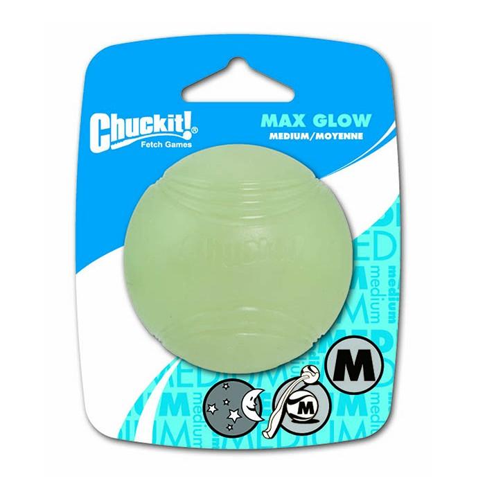 Chuckit Max Glow Ball Dog Toy - 6cm - PetBuy