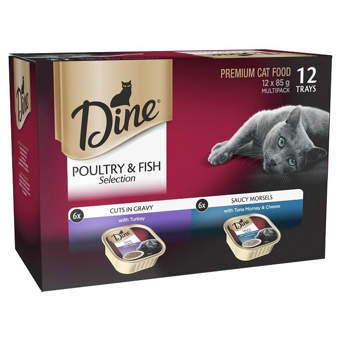 Dine Daily Mixed Poultry and Fish Feline 12-Pack - PetBuy