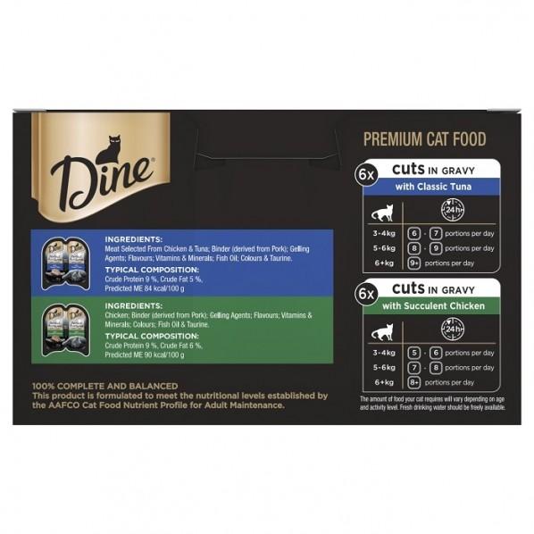 Dine Perfect Portions Chicken & Tuna Cat Food 37.5gx12 - PetBuy