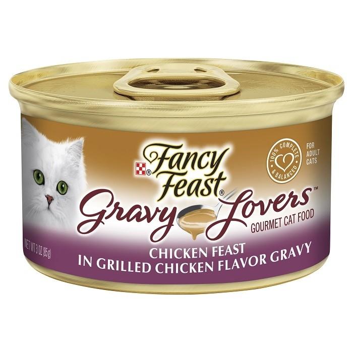 Fancy Feast Classic Gravy Lovers Chicken Cat Food Can 85gx24 - PetBuy