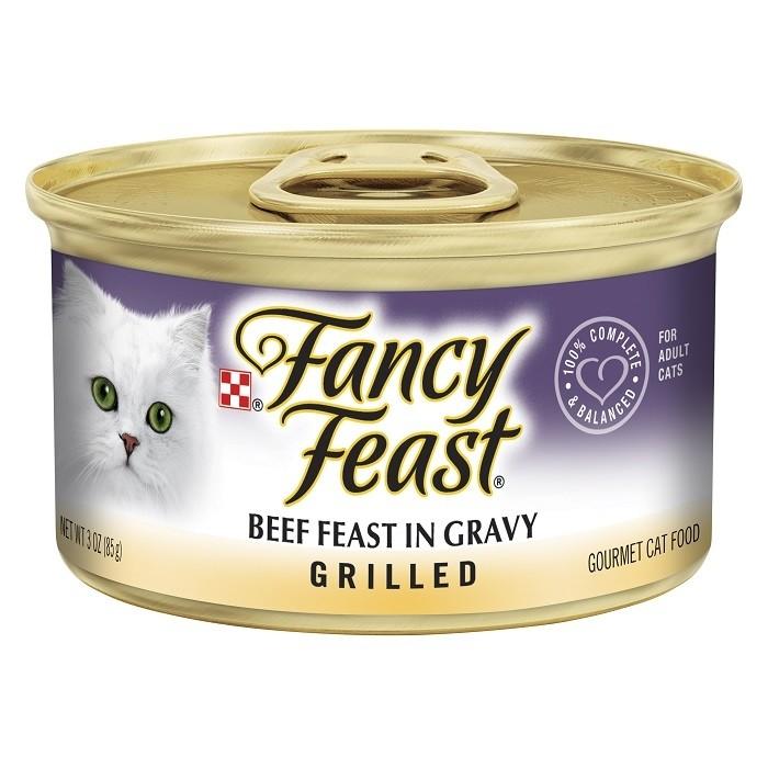 Fancy Feast Classic Grilled Beef Cat Food Can 85gx24 - PetBuy