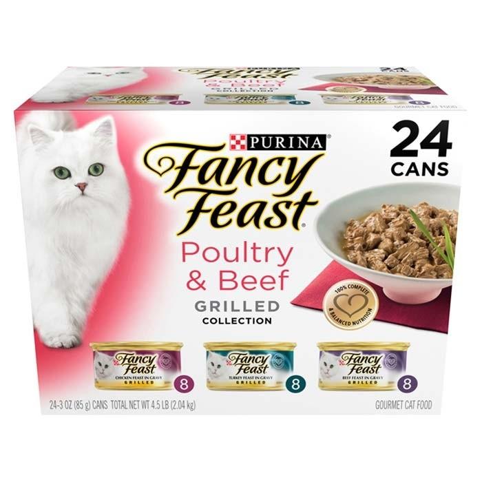 Fancy Feast Classic Poultry & Beef Grill Cat Food Can 85gx24 - PetBuy