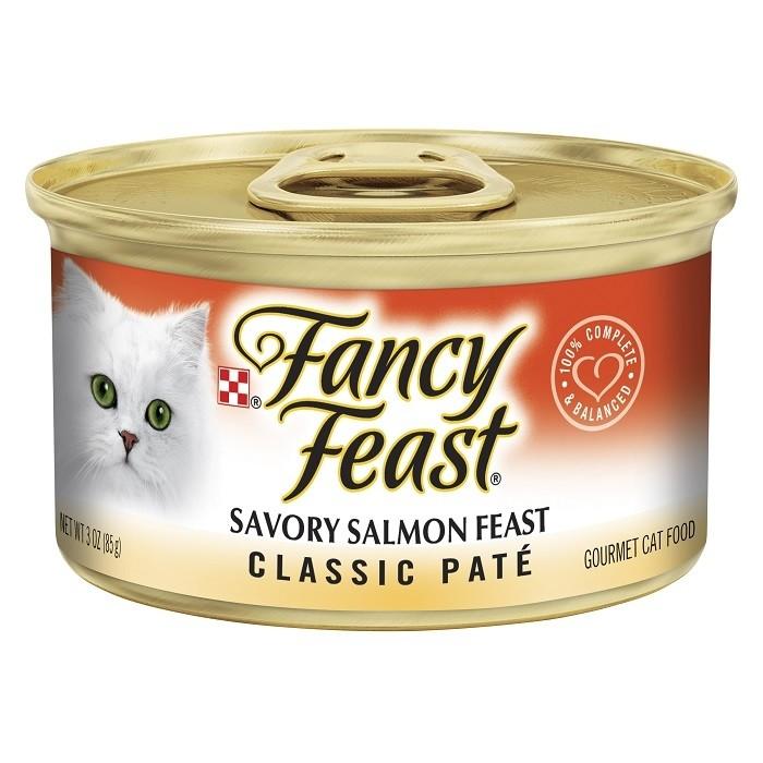 Fancy Feast Classic Savory Salmon Cat Food Can 85gx24 - PetBuy