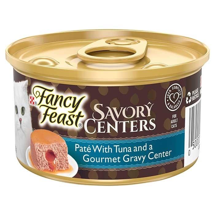 Fancy Feast Savoury Centres Fish Pate Variety Cat Can 85gx12 - PetBuy