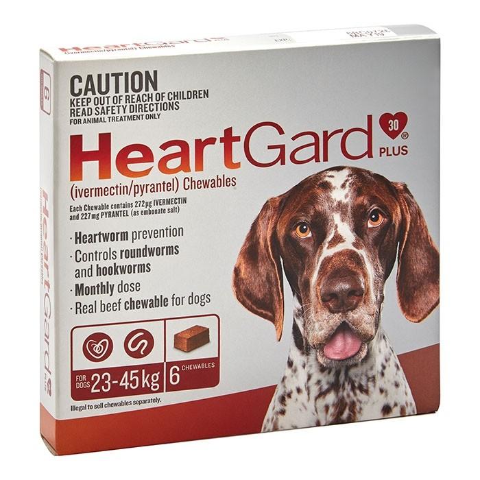 Heartgard Plus Chew For Large Dogs Brown 6Pk - PetBuy