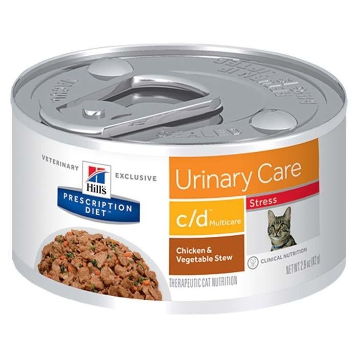 Hills Prescription Diet C/D Multicare Stress Adult Cat Food 82gx24 - PetBuy