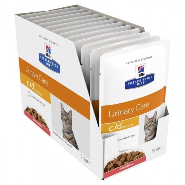 Hill's Prescription Diet c/d Salmon Feline Pouch 85gx12 - PetBuy