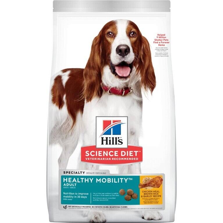 Hill's Science Diet Adult Healthy Mobility Chicken Meal, Brown Rice & Barley Recipe Dog Food - PetBuy