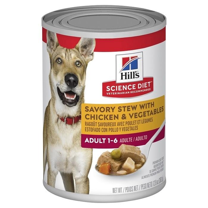 Hill's Science Diet Adult Stew Chicken & Vegetable Dog Food 12 x 363g - PetBuy