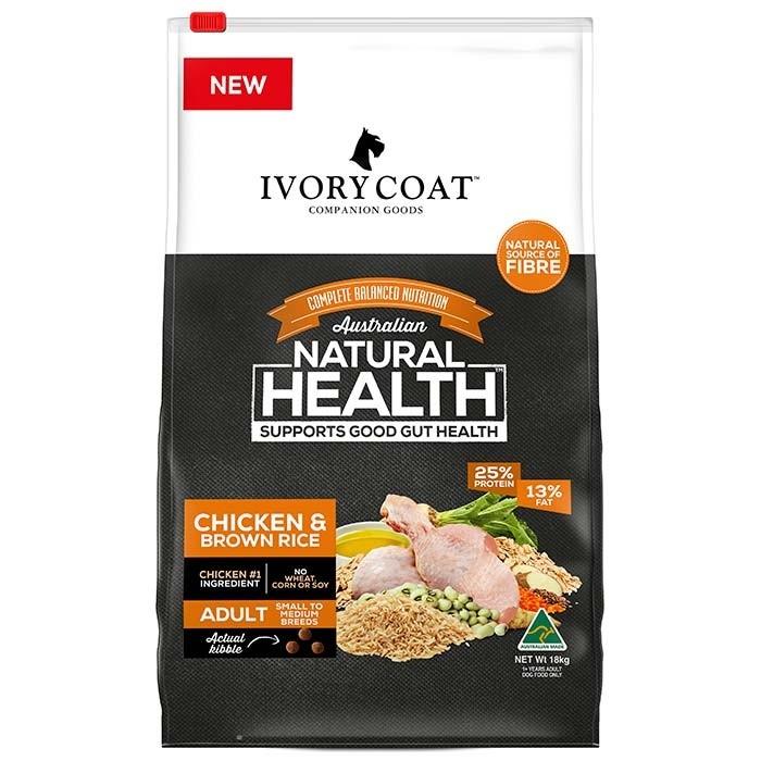 Ivory Coat Chicken & Brown Rice Adult Dog Food 18kg - PetBuy