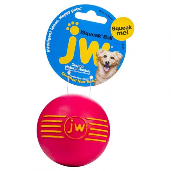 JW Durable Rubber Isqueak Ball Medium - PetBuy