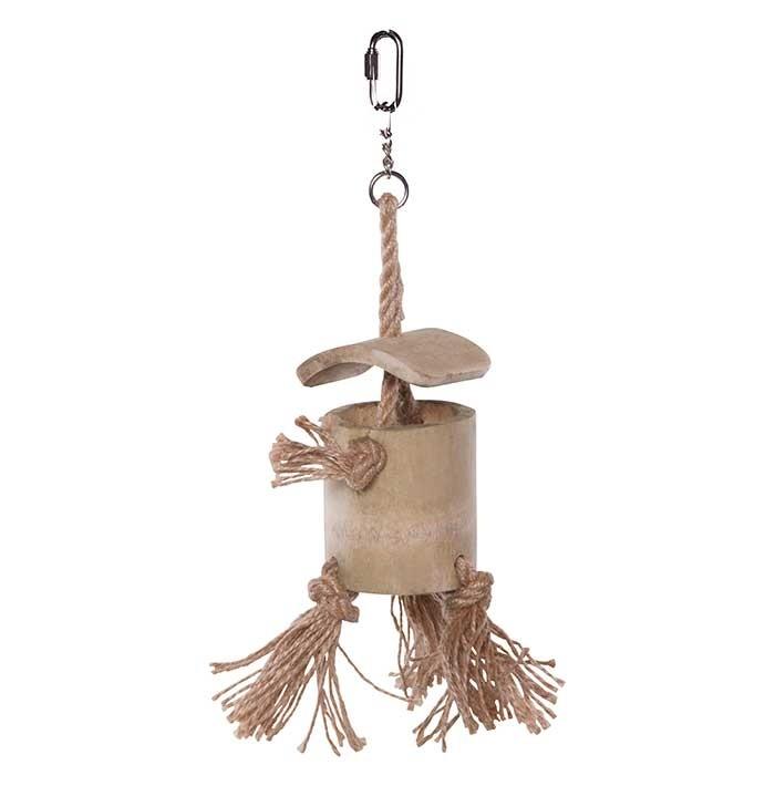 Kazoo Wooden Well With Rope Bird Toy Medium - PetBuy