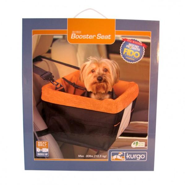 Kurgo Skybox Booster Seat - Black/Orange - PetBuy