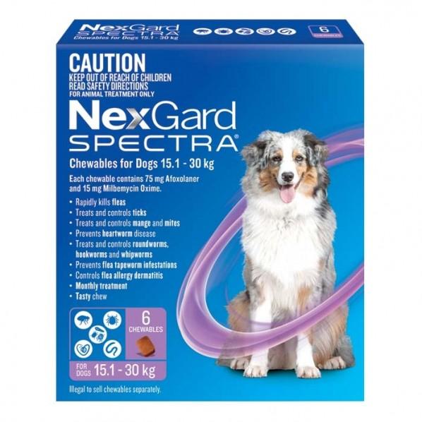 NexGard Spectra for Dogs 15.1 - 30kg - 6Pack - PetBuy