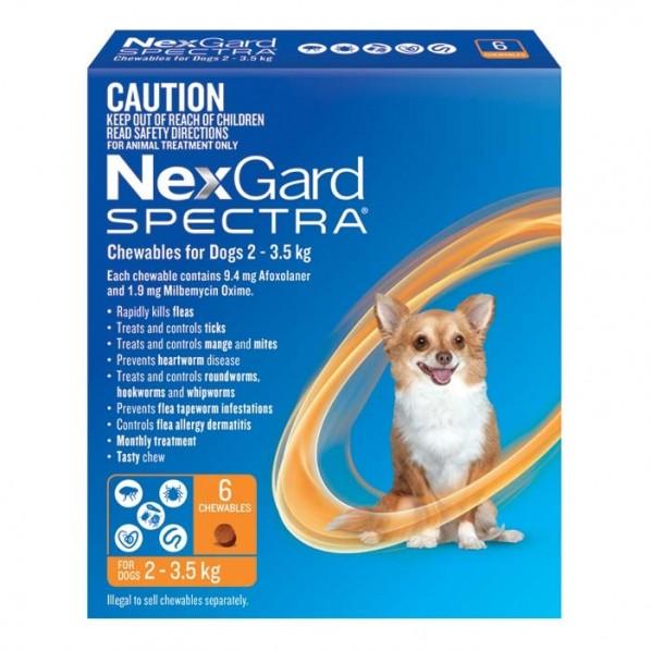 NexGard Spectra for Dogs 2 - 3.5kg - PetBuy